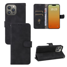 Load image into Gallery viewer, Skin Feel Magnetic Flip Leather Phone Case, For iPhone 15 Pro Max, For iPhone 15 Pro, For iPhone 15 Plus