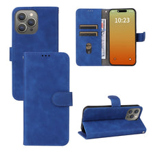 Load image into Gallery viewer, Skin Feel Magnetic Flip Leather Phone Case, For iPhone 15 Pro Max, For iPhone 15 Pro, For iPhone 15 Plus