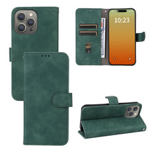 Load image into Gallery viewer, Skin Feel Magnetic Flip Leather Phone Case, For iPhone 15 Pro Max, For iPhone 15 Pro, For iPhone 15 Plus