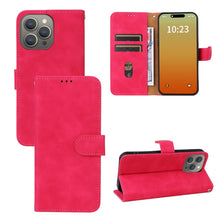 Load image into Gallery viewer, Skin Feel Magnetic Flip Leather Phone Case, For iPhone 15 Pro Max, For iPhone 15 Pro, For iPhone 15 Plus