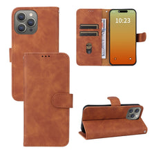 Load image into Gallery viewer, Skin Feel Magnetic Flip Leather Phone Case, For iPhone 15 Pro Max, For iPhone 15 Pro, For iPhone 15 Plus