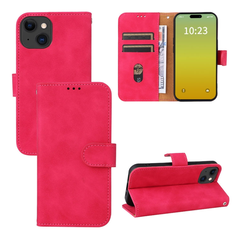 Skin Feel Magnetic Flip Leather Phone Case, For iPhone 15 Pro Max, For iPhone 15 Pro, For iPhone 15 Plus