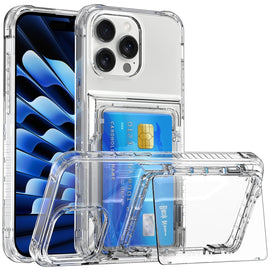 Crystal Clear Flip Card Slot Phone Case, For iPhone 16 Pro Max, For iPhone 16 Pro, For iPhone 16 Plus, For iPhone 16, For iPhone 15 Pro Max, For iPhone 15 Pro, For iPhone 15 Plus, For iPhone 15, For iPhone 14 Plus, For iPhone 14, For iPhone 14 Pro     ...