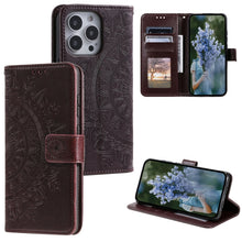 Load image into Gallery viewer, Totem Flower Embossed Leather Phone Case, For iPhone 16 Pro Max, For iPhone 16 Pro, For iPhone 16 Plus, For iPhone 16, For iPhone 15 Pro Max, For iPhone 15 Pro