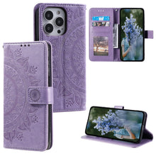 Load image into Gallery viewer, Totem Flower Embossed Leather Phone Case, For iPhone 16 Pro Max, For iPhone 16 Pro, For iPhone 16 Plus, For iPhone 16, For iPhone 15 Pro Max, For iPhone 15 Pro