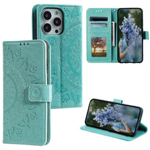 Load image into Gallery viewer, Totem Flower Embossed Leather Phone Case, For iPhone 16 Pro Max, For iPhone 16 Pro, For iPhone 16 Plus, For iPhone 16, For iPhone 15 Pro Max, For iPhone 15 Pro