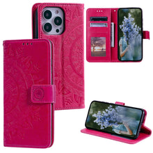 Load image into Gallery viewer, Totem Flower Embossed Leather Phone Case, For iPhone 16 Pro Max, For iPhone 16 Pro, For iPhone 16 Plus, For iPhone 16, For iPhone 15 Pro Max, For iPhone 15 Pro