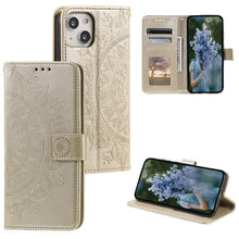 Load image into Gallery viewer, Totem Flower Embossed Leather Phone Case, For iPhone 15 Plus, For iPhone 15