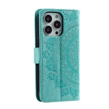 Load image into Gallery viewer, Totem Flower Embossed Leather Phone Case, For iPhone 16 Pro Max, For iPhone 16 Pro, For iPhone 16 Plus, For iPhone 16, For iPhone 15 Pro Max, For iPhone 15 Pro