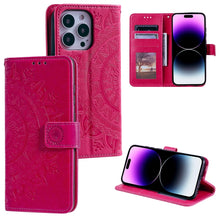 Load image into Gallery viewer, Totem Flower Embossed Leather Phone Case, For iPhone 16 Pro Max, For iPhone 16 Pro, For iPhone 16 Plus, For iPhone 16, For iPhone 15 Pro Max, For iPhone 15 Pro