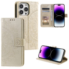 Load image into Gallery viewer, Totem Flower Embossed Leather Phone Case, For iPhone 16 Pro Max, For iPhone 16 Pro, For iPhone 16 Plus, For iPhone 16, For iPhone 15 Pro Max, For iPhone 15 Pro