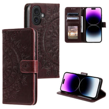 Load image into Gallery viewer, Totem Flower Embossed Leather Phone Case, For iPhone 16 Pro Max, For iPhone 16 Pro, For iPhone 16 Plus, For iPhone 16, For iPhone 15 Pro Max, For iPhone 15 Pro