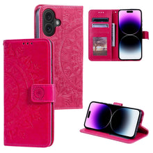 Load image into Gallery viewer, Totem Flower Embossed Leather Phone Case, For iPhone 16 Pro Max, For iPhone 16 Pro, For iPhone 16 Plus, For iPhone 16, For iPhone 15 Pro Max, For iPhone 15 Pro