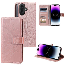 Load image into Gallery viewer, Totem Flower Embossed Leather Phone Case, For iPhone 16 Pro Max, For iPhone 16 Pro, For iPhone 16 Plus, For iPhone 16, For iPhone 15 Pro Max, For iPhone 15 Pro