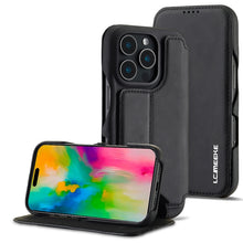 Load image into Gallery viewer, LC.IMEEKE Hon Ancient Series Flip Leather Phone Case, For iPhone 15 Pro, For iPhone 15 Plus, For iPhone 15