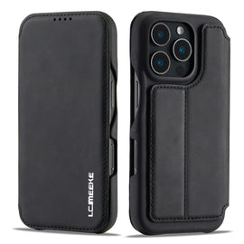 LC.IMEEKE Hon Ancient Series Flip Leather Phone Case, For iPhone 15 Pro, For iPhone 15 Plus, For iPhone 15