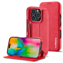 Load image into Gallery viewer, LC.IMEEKE Hon Ancient Series Flip Leather Phone Case, For iPhone 15 Pro, For iPhone 15 Plus, For iPhone 15