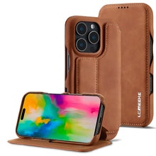 Load image into Gallery viewer, LC.IMEEKE Hon Ancient Series Flip Leather Phone Case, For iPhone 15 Pro, For iPhone 15 Plus, For iPhone 15