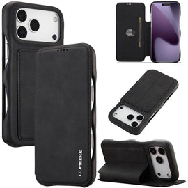 LC.IMEEKE Hon Ancient Series Flip Leather Phone Case, For iPhone 18 Pro / 17 Pro, For iPhone 18 Pro Max / 17 Pro Max, For iPhone 17, For iPhone 17 Air, For iPhone 16 Pro Max, For iPhone 16 Pro, For iPhone 16 Plus, For iPhone 16, For iPhone 15 Pro Max