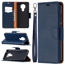 Load image into Gallery viewer, Litchi Texture Pure Color Horizontal Flip Leather Case with Holder &amp; Card Slots &amp; Wallet &amp; Lanyard, For Nokia 5.3, For Xiaomi Redmi Note 9