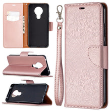 Load image into Gallery viewer, Litchi Texture Pure Color Horizontal Flip Leather Case with Holder &amp; Card Slots &amp; Wallet &amp; Lanyard, For Nokia 5.3, For Xiaomi Redmi Note 9