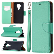 Load image into Gallery viewer, Litchi Texture Pure Color Horizontal Flip Leather Case with Holder &amp; Card Slots &amp; Wallet &amp; Lanyard, For Nokia 5.3, For Xiaomi Redmi Note 9