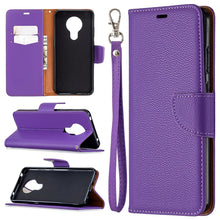 Load image into Gallery viewer, Litchi Texture Pure Color Horizontal Flip Leather Case with Holder &amp; Card Slots &amp; Wallet &amp; Lanyard, For Nokia 5.3, For Xiaomi Redmi Note 9