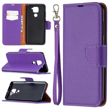 Load image into Gallery viewer, Litchi Texture Pure Color Horizontal Flip Leather Case with Holder &amp; Card Slots &amp; Wallet &amp; Lanyard, For Nokia 5.3, For Xiaomi Redmi Note 9