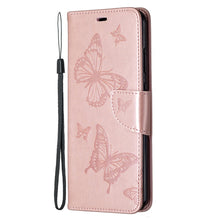 Load image into Gallery viewer, Two Butterflies Embossing Pattern Horizontal Flip Leather Case with Holder &amp; Card Slot &amp; Wallet &amp; Lanyard, For Nokia 5.3, For Xiaomi Redmi Note 9
