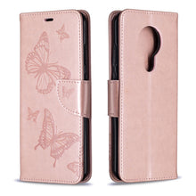 Load image into Gallery viewer, Two Butterflies Embossing Pattern Horizontal Flip Leather Case with Holder &amp; Card Slot &amp; Wallet &amp; Lanyard, For Nokia 5.3, For Xiaomi Redmi Note 9