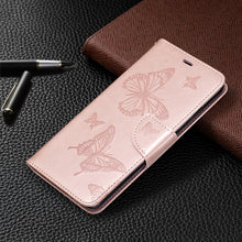 Load image into Gallery viewer, Two Butterflies Embossing Pattern Horizontal Flip Leather Case with Holder &amp; Card Slot &amp; Wallet &amp; Lanyard, For Nokia 5.3, For Xiaomi Redmi Note 9