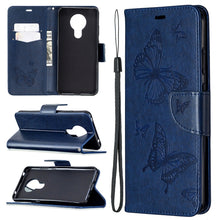 Load image into Gallery viewer, Two Butterflies Embossing Pattern Horizontal Flip Leather Case with Holder &amp; Card Slot &amp; Wallet &amp; Lanyard, For Nokia 5.3, For Xiaomi Redmi Note 9