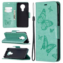 Load image into Gallery viewer, Two Butterflies Embossing Pattern Horizontal Flip Leather Case with Holder &amp; Card Slot &amp; Wallet &amp; Lanyard, For Nokia 5.3, For Xiaomi Redmi Note 9