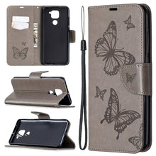 Load image into Gallery viewer, Two Butterflies Embossing Pattern Horizontal Flip Leather Case with Holder &amp; Card Slot &amp; Wallet &amp; Lanyard, For Nokia 5.3, For Xiaomi Redmi Note 9