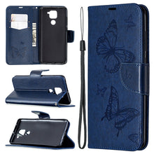 Load image into Gallery viewer, Two Butterflies Embossing Pattern Horizontal Flip Leather Case with Holder &amp; Card Slot &amp; Wallet &amp; Lanyard, For Nokia 5.3, For Xiaomi Redmi Note 9