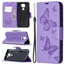 Load image into Gallery viewer, Two Butterflies Embossing Pattern Horizontal Flip Leather Case with Holder &amp; Card Slot &amp; Wallet &amp; Lanyard, For Nokia 5.3, For Xiaomi Redmi Note 9