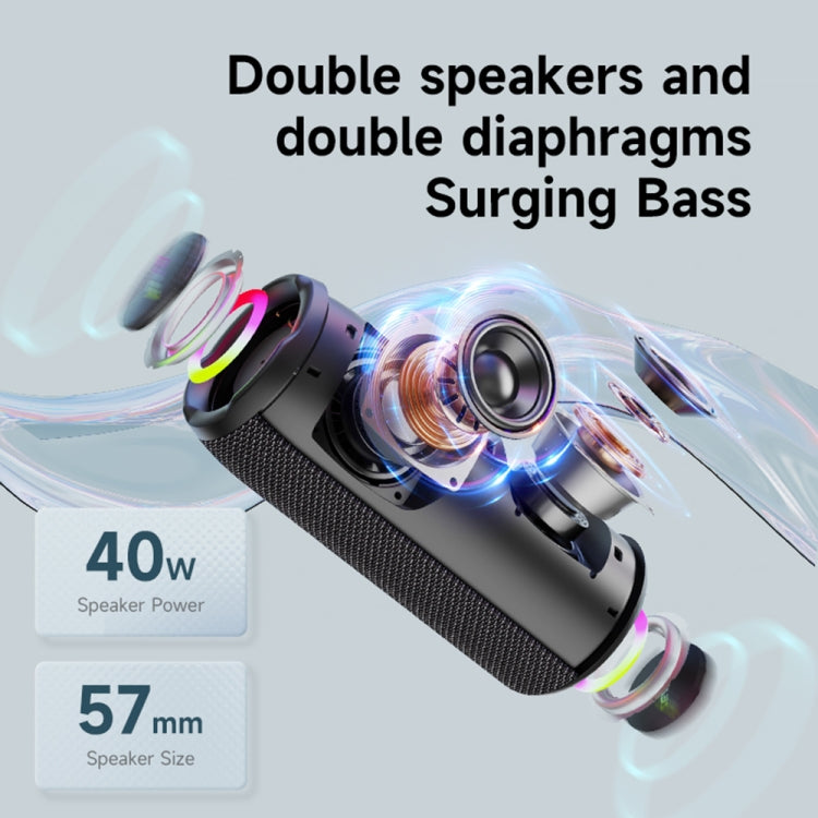Zealot S49 Pro 20W Outdoor Portable Wireless Bluetooth Speaker with RGB Light, S49 Pro