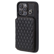 Load image into Gallery viewer, Grid Texture Card Bag Phone Case with Lanyard, For iPhone 13 Pro, For iPhone 13, For iPhone 12 / 12 Pro, For iPhone 12 Pro Max, For iPhone 11, For iPhone XR, For iPhone 8 Plus / 7 Plus