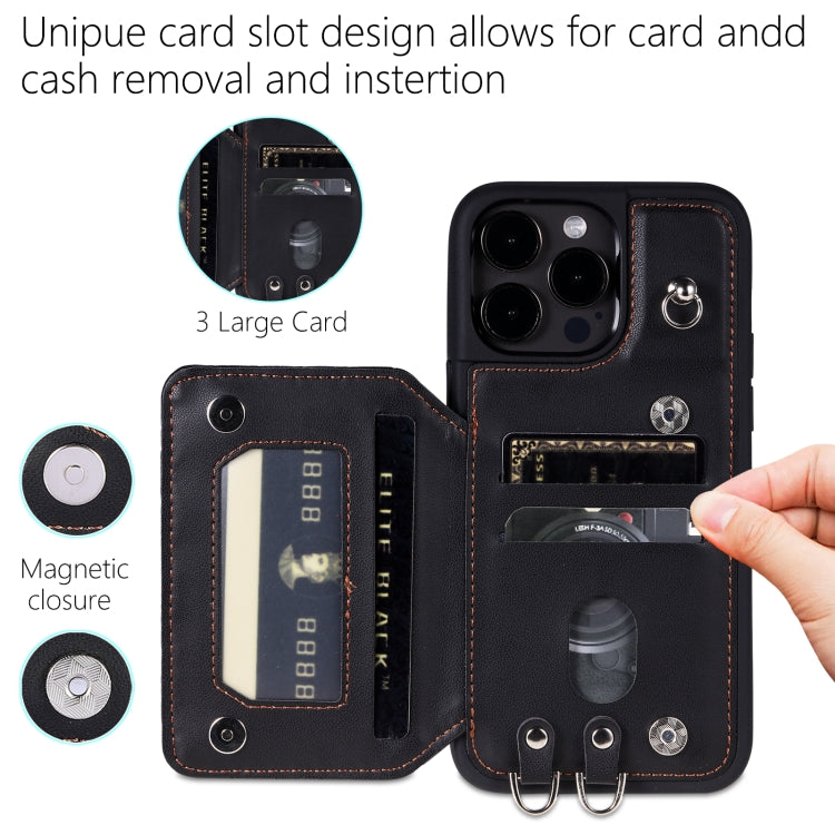 Grid Texture Card Bag Phone Case with Lanyard, For iPhone 13 Pro, For iPhone 13, For iPhone 12 / 12 Pro, For iPhone 12 Pro Max, For iPhone 11, For iPhone XR, For iPhone 8 Plus / 7 Plus