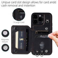 Load image into Gallery viewer, Grid Texture Card Bag Phone Case with Lanyard, For iPhone 13 Pro, For iPhone 13, For iPhone 12 / 12 Pro, For iPhone 12 Pro Max, For iPhone 11, For iPhone XR, For iPhone 8 Plus / 7 Plus