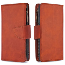 Load image into Gallery viewer, Skin Feel Detachable Magnetic Zipper Horizontal Flip PU Leather Case with Multi-Card Slots &amp; Holder &amp; Wallet &amp; Photo Frame &amp; Lanyard, For iPhone SE 2022 / SE 2020 / 8 / 7, For iPhone XS / X, For iPhone 6 Plus, For iPhone 6, For iPhone 11 Pro Max       ...