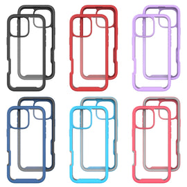 Starry Sky Solid Color Shockproof TPU Clear PC Phone Case, For iPhone 16 Pro Max, For iPhone 16 Pro, For iPhone 16 Plus, For iPhone 16, For iPhone 15 Pro Max, For iPhone 15 Pro, For iPhone 15 Plus, For iPhone 15