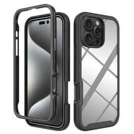 Starry Sky Solid Color Shockproof TPU Clear PC Phone Case, For iPhone 16 Pro Max, For iPhone 16 Pro, For iPhone 16 Plus, For iPhone 16, For iPhone 15 Pro Max, For iPhone 15 Pro, For iPhone 15 Plus, For iPhone 15