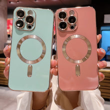 Load image into Gallery viewer, Magsafe Plating TPU Phone Case with Lens Film, For iPhone 13 Pro, For iPhone 13, For iPhone 12, For iPhone 12 Pro Max, For iPhone 12 Pro, For iPhone 11 Pro Max, For iPhone 11