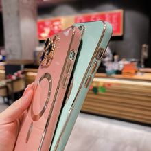Load image into Gallery viewer, Magsafe Plating TPU Phone Case with Lens Film, For iPhone 13 Pro, For iPhone 13, For iPhone 12, For iPhone 12 Pro Max, For iPhone 12 Pro, For iPhone 11 Pro Max, For iPhone 11