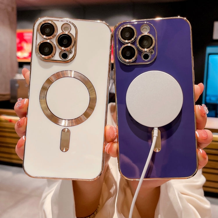 Magsafe Plating TPU Phone Case with Lens Film, For iPhone 13 Pro, For iPhone 13, For iPhone 12, For iPhone 12 Pro Max, For iPhone 12 Pro, For iPhone 11 Pro Max, For iPhone 11