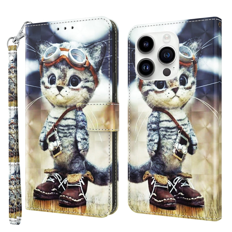 3D Painted Leather Phone Case, For iPhone 15 Pro Max, For iPhone 15 Pro, For iPhone 15 Plus, For iPhone 15
