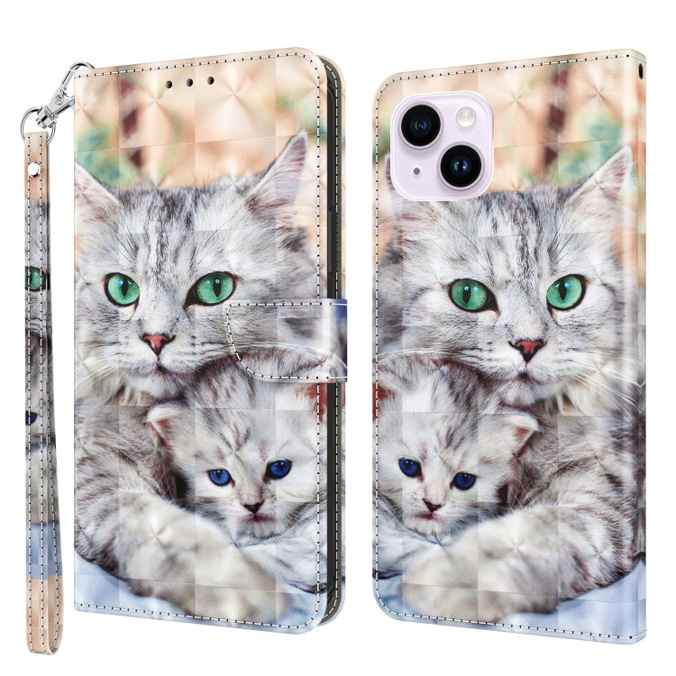 3D Painted Leather Phone Case, For iPhone 15 Pro Max, For iPhone 15 Pro, For iPhone 15 Plus, For iPhone 15