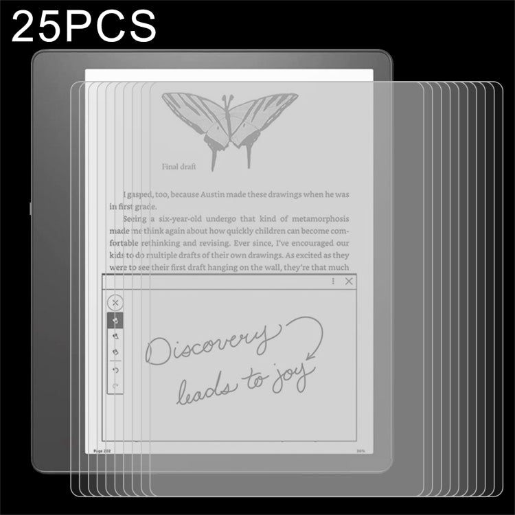25pcs 9H 0.3mm Explosion-proof Tempered Glass Film, For Amazon Kindle Paperwhite 12th Gen 2024, For Amazon Kindle Fire HD8 2024, For Amazon Kindle Scribe 10.2 2022, For Amazon Fire HD10 2023 / 2021, For Amazon Kindle 2024 6.0                           ...