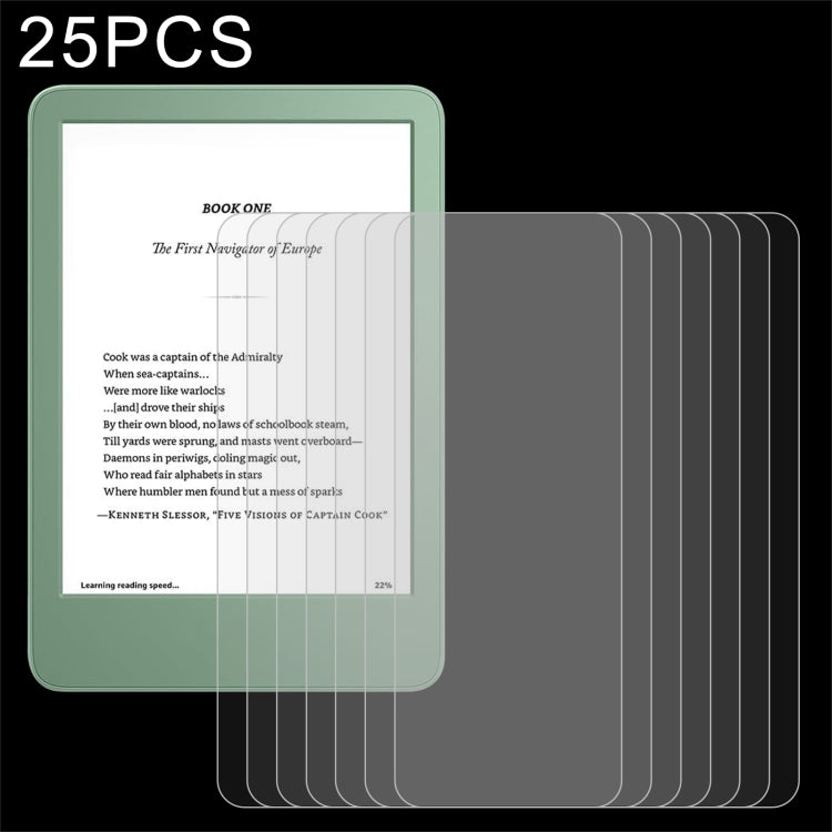 25pcs 9H 0.3mm Explosion-proof Tempered Glass Film, For Amazon Kindle Paperwhite 12th Gen 2024, For Amazon Kindle Fire HD8 2024, For Amazon Kindle Scribe 10.2 2022, For Amazon Fire HD10 2023 / 2021, For Amazon Kindle 2024 6.0                           ...